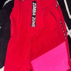 Zumba Red and Pink cargo pants size small